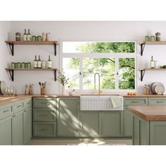 the kitchen is clean and ready to be used as a place for cooking or baking