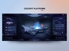 an image of a computer screen with a map on it and the words cockpit platform