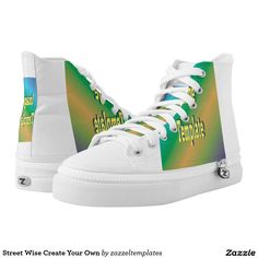 Street Wise Create Your Own Printed Shoes Grampa and Grandma said these are super easy to customize and can be used for many occasions: birthday parties, Christmas or even graduation. Printed Shoes, Amazing Gift Ideas, Shoe Print, Converse High Top Sneaker, Converse Chuck Taylor High Top Sneaker, Converse Sneaker, Super Easy