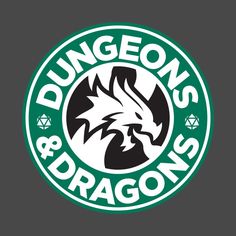 the logo for dungeons and dragon's