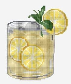 Cross Stitch Fruit, Cross Stitch Kitchen, Perler Bead Templates, Tapestry Crochet Patterns, Pola Kristik, Brick Stitch Earrings, Cross Stitch Pictures, 수채화 그림, Bead Ideas