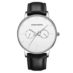 Hannah Martin Ultra Thin Waterproof Men Watch The Hannah Martin Ultra Thin Waterproof Men Watch combines elegance with durability. Designed for the modern man, this watch is perfect for both casual and formal occasions. With its sleek design and multifunctional small dials, it offers both style and functionality. Key Features: Brand: Hannah Martin Model: HM-150 Movement: Multifunctional Movement Case Material: Stainless Steel Case Diameter: 40mm Case Thickness: 8mm Band Material: Stainless Steel Mesh / Leather Band Length: 240mm Band Width: 20mm Water Resistance: 3ATM (30 meters) Weight: Approx. 64g Glass: Mineral Glass Mirror Why Choose Hannah Martin? Superior Temperament: Elevate your style with a watch that exudes confidence. Simple Design: Minimalist aesthetics with a small seconds dia Hannah Martin, Mens Fashion Watches, Watch Dial, Mode Casual, Casual Watches, Steel Mesh, Watch Movement, Stainless Steel Band, Watch Necklace