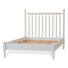 The Harriet Spindle Bed from The Beautiful Bed Company is one of our most beloved pieces. The classic, timeless spindles look stunning in any color or stain. Finish in a traditional color or wood stain or give this piece a contemporary twist by adding a fun custom color. See also our Harriett Spindle Bed with Footboard for even more spindle envy. Foundation required. We suggest a 4"h foundation with a 12"h mattress. All Full to King size beds ship with a Glideaway Steel Bed Frame System to suppo Steel Bed Frame, Spindle Bed, Beautiful Bed, White Wash Finish, Steel Bed, Shoppe Amber Interiors, Farrow And Ball Paint, The Bachelor, Amber Interiors