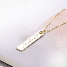 ABOUT PRODUCT  This 14K Gold Bar Necklace is suitable gift for girlfriend, mom and her. You can even buy as a birthday gift for your friends or anniversary gifts, If you want to add a special note we can write for you and put to inside of package.  We manufacture our jewelry pieces with carefully and after production we double checking in quality control department. Our main idea is keep our items for daily wearing especially for minimalist jewelry pieces. 14K Gold Bar Necklace, Custom Bar Neckl Meaningful Rectangular Necklaces For Gifts, Meaningful Rectangular Necklace For Gift, Meaningful Gift Necklace, Mother's Day Gift Rectangular Pendant Necklace For Mom, Engraved Rectangular Necklace For Mom, Minimalist Rectangular Pendant Name Necklace For Gifts, Personalized Bar Necklace As Gift, Minimalist Rectangular Pendant Name Necklace As Gift, Minimalist Bar Necklace For Mother's Day Personalized Gift