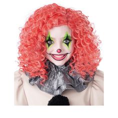 Take your clown costume to the next level with a cool pink wig that glows green in the dark! Everyone will love the cool effect your hair has. It will make your Halloween night a night to remember. Clown Hair, Clown Wig, Clown Pics, Clown Halloween Costumes, Female Clown, California Costumes, Halloween Wigs, Creepy Clown, Pink Wig