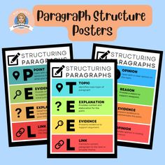 three posters with different types of text and pictures on the front, one has an image of