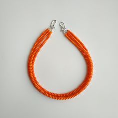 < Orange coral necklace > This product made according to the model of authentic traditional Ukrainian jewelry. The coral is modern, the design is vintage. Like 99% of the coral on the market these days, this coral has been dyed. I use bamboo coral which is not endangered or threatened in any way, unlike natural pink or red coral (the production of which is forbidden almost everywhere in the world). Bamboo coral doesn't mean it's not organic. Every bead of it has a distinctive and beautiful Coral Necklaces, Coral Choker, Coral Jewelry Vintage, Ukrainian Jewelry, Wishlist 2024, Coral Beads Necklace, Orange Necklace, Bamboo Coral, Necklace Birthstone