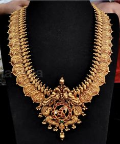 Kasu Mala Designs Gold Latest, Kaasula Haaram, Kasumala Designs, Kasu Malai, Kasu Haram, Kasu Mala, Beaded Wedding Jewelry, Waterfall Hairstyle, Diamond Earrings Online