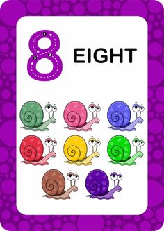 the numbers eight and eight with snails on purple background stock photo - 1230978