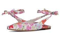 Nine West Bop 2 - Women's Shoes : White Floral : Pair the classic and cute Nine West Bop 2 sandal with your outfit and rock the look effortlessly. Textile upper. Man-made lining. Slingback style. Pointed toe construction. Ankle wrap tie closure. Man-made outsole. Imported. Weight of footwear is based on a single item, not a pair. Closed Toe Slingback Sandals With Strap For Summer, Spring Open Toe Lace-up Sandals With Adjustable Strap, Adjustable Strap Lace-up Sandals For Summer, Spring Closed Toe Strap Sandals, Summer Closed Toe Lace-up Sandals With Heel Strap, Trendy Summer Slingback Pumps With Open Heel, Closed Toe Lace-up Sandals With Heel Strap For Summer, Trendy Closed Toe Slingback Pumps For Summer, Summer Lace-up Closed Toe Sandals With Heel Strap