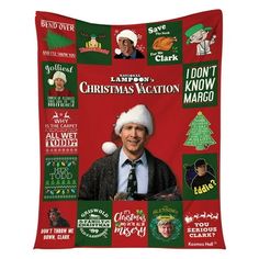 Collectibles National Lampoon's Christmas Vacation Movie Holiday Bedding Super Soft Micro Raschel Throw Features: SOFT PLUSH & SUPER COZY: Parents and kids feel cozy and wrapped up in this soft plush Micro Raschel throw featuring illustrations from the movie. The cozy material keeps kids warm and comfy as they up for rest or relaxation. NATIONAL LAMPOON'S CHRISTMAS VACATION DESIGN: Picture a National Lampoon's Christmas Vacation Throw that's so , it's practically a sleigh for two! Like holiday l National Lampoons Christmas Vacation Movie, Holiday Bedding, Holiday Bed, Christmas Vacation Movie, Vacation Movie, National Lampoon's Christmas Vacation, Griswold Christmas, Fall Blanket, Animated Cartoon Characters