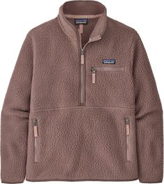 Step into superior comfort this fall when you wear the Patagonia® Women's Retro Pile Marsupial Pullover. Built with versatility in mind, this cozy pullover is made from 100% recycled polyester double-sided shearling fleece, that delivers easy-wearing warmth on the inside and out. Not only is it ultra-comfy, but it is also has a generous center quarter-length zipper that makes pulling it on and off hassle-free, while the Vislon® zippers finished with grosgrain pulls secure chest and marsupial han Patagonia Retro Pile Fleece, Patagonia Retro Pile, Patagonia Retro, Patagonia Pullover, Patagonia Fleece, Nudie Jeans, Comfy Fashion, Womens Fleece, Half Zip Pullover