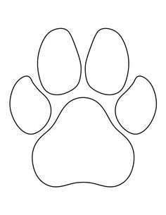 an animal paw printable on a white background