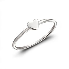 Small Heart Silver Ring - Studio Jewellery US Small Heart Ring, Heart Silver Ring, Classic Heart-shaped Stackable Promise Rings, Nickel-free Heart Ring For Valentine's Day, Classic Everyday Heart Ring For Valentine's Day, Tiny Heart-shaped Ring For Anniversary, Classic Stackable Jewelry For Valentine's Day, Simple Heart Midi Rings, Simple Heart-shaped Midi Promise Ring