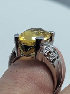 Vintage Yellow Citrine and White Sapphire Statement Ring in 925 Sterling Silver with 14k Gold Accent
https://www.etsy.com/listing/1125069081/vintage-yellow-citrine-and-white Gold Highlight, Vintage Jewelry Sets, Fun Sized, Yellow Citrine, Gold Accent, Vintage Jewels, Stylish Gifts, White Sapphire, 925 Sterling Silver Earrings