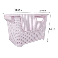 Our Lavender Crossover Weave Stackable Storage Basket is the perfect organizer for children's playrooms, craft rooms or bedrooms making storage and organizing convenient, fun and easy. Made of a heavy-duty plastic that will take a little weight and wear and tear so all-purpose stacking and nesting in any room is a breeze. | Crossover Weave Stackable Storage Basket Lavender, Pink, Plastic Farmhouse Outdoor Decor, Floor Candle Holders, Office Furniture Sets, Floor Candle, Standing Candle Holders, Bathroom Rugs And Mats, Decorative Spheres, Deep Seat Cushions, Mattress Frame