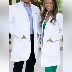 Excellent Quality! Perfect Gift For New Grads, Healthcare Workers, Or Dress For Work In Style! The Only Lab Coat You Will Ever Need Or Want! Professional White Long Sleeve Outerwear, White Professional Long Sleeve Outerwear, Parker Jacket, Hoodie Jacket Men, Lee Denim, Men Suede, Black North Face, Mens Black Leather, North Face Mens