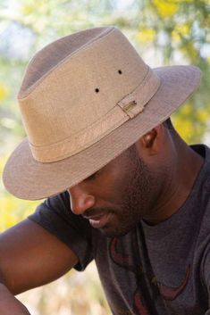 Khaki Toyo Safari Hat | Sun Protection Hats for Men Adjustable Safari Panama Hat For Outdoor, Safari Style Brimmed Travel Hat, Outdoor Fedora Hat With Upf 50+, Lightweight Outdoor Hat Bands With Flat Brim, Beige Flat Brim Hat For Outdoor, Upf 50+ Fedora For Outdoor Activities, Safari Style Bucket Hat For Travel, Safari Bucket Hat For Travel, Casual Fedora With Uv Protection For Outdoor