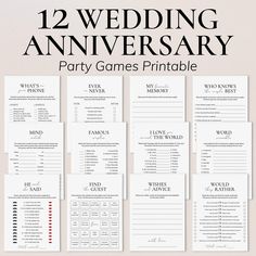 the wedding anniversary party games printable