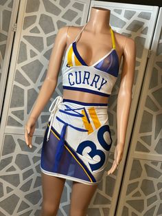 Custom Curry Jersey two piece set Curry Jersey, Fayetteville Nc, Cute Skirts, Golden State, Two Piece Set, 2 Piece Set, Dress Clothes For Women, Custom Name, Stylish Outfits