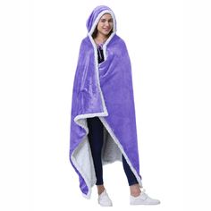 Just warp our blanket poncho when you walk around the house or take a trip during the cold season. Made of sherpa fleece material, it is soft and fluffy. It also has corner pockets to keep your hands warm. You may also use it as a throw.One size for most people. Makes a great gift for Christmas or Thanksgiving to a wife, mom, daughter, or friend. Oversized Cozy Poncho For Outdoor, Cozy Cape For Cold Weather, Cozy Oversized Cape For Cold Weather, Blanket Poncho, Outdoor Concert, Wearable Blanket, Blanket Wrap, Poncho Cape, Hooded Blanket