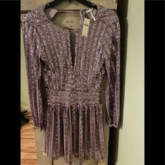 Lavender Sequin Dress Open Back With Self Tie Back Zip Closure Long Sleeves Has Lining Brand New Excellent Condition Anthropologie Dress, Tie Backs, Sequin Dress, Anthropologie, Lavender, Brand New, Mini Dress, Womens Dresses, Long Sleeve