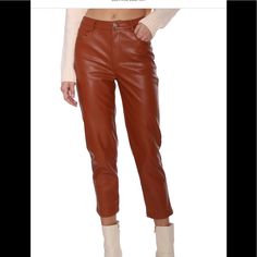 Nwt Size Medium Color Chocolate Nike Joggers Women, Pleather Pants, White Crop Pants, Black Scrubs, Zara Jumpsuit, Suede Pants, Ponte Leggings, Fitted Dress Pants, Color Chocolate