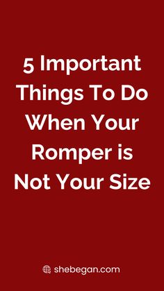 Rompers are a great way to stay stylish and comfortable. They’re versatile, they’re easy to wear, and they fit any occasion as long as you’ve got the correct size. However, if your romper is not the right size or if it turns out that what you ordered was too large or too small, what can you do to rectify it?

This article takes a look at 5 Important Things To Do When Your Romper Is Not Your Size. Purple Nike Shoes, Purple Nikes, Couture Dresses, Things To Do, Rompers, Let It Be, Canning, How To Wear