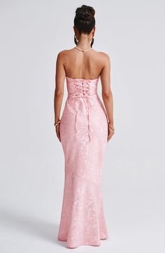 Felicity Maxi Dress - Blush – BABYBOO Gown Pink, Midi Dress Formal, Cute Prom Dresses