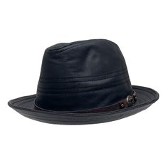 Looking for a stylish and unique leather fedora hat? Look no further than the Balboa! This hat is made from high quality leather and features a brim 1 3/4" wide and a crown 3 3/4" tall. The unique brown band adds a touch of style, while the black and brown colors make it versatile for any outfit. Leather Brim 1 3/4" Crown 3 3/4" Featherweight Sizing Info Brim 1 3/4" Crown 3 3/4" For detailed sizing info, click here to watch a short, informative video. We offer FREE EXCHANGES/RETURNS in case you