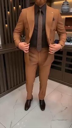 Different Colors Of Suits For Men, Mens Suits Style Modern Fashion Looks, Suit Designs For Men, Business Suits For Men, Stylish Suits For Men, Mens Suits Style Modern, Modern Gentleman Style, Coat Pant For Men, Brown Suits For Men