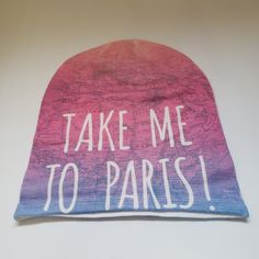 Take Me To Paris Beanie Hat New With Tags Casual Pink Beanie One Size, Trendy Blue Travel Hat, Pink Casual Beanie Cap, Casual Pink Beanie For Spring, Casual Pink One-size Beanie, Fun Pink Beanie Hat, Pink Beanie Cap (one Size), Multicolor Travel Hat, One Size Fits Most, Fun Pink Hat, One Size