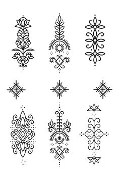 Hand Palm Tattoos, Croatian Tattoo, Berber Tattoo, Polish Tattoos, Scandinavian Tattoo, Lace Tattoo Design, Shin Tattoo, Native Tattoos, Single Needle Tattoo