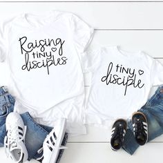 Mommy and Me Shirt Mom and Baby Shirt Matching Outfits | Etsy Faith Apparel, Faith Clothing, Mommy And Me Shirt, Family Tees, Valentines Day Shirts, Baby Shirts, Christian Shirts, Gifts For New Moms, Matching Shirts