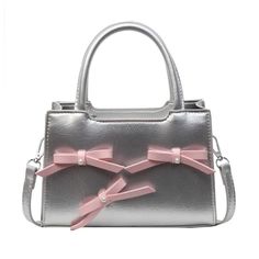 PRICES MAY VARY. Cute bow handbag: 7.87" x 2.75" x 5.9", Top Handle drop: 4.72 inch, Maximum shoulder strap drop: 22.8 inch, this bow bag includes a zippered hidden pocket, can hold items such as mobile phones, keys, headphones, cosmetics, etc Trendy crossbody handbag with bow: made from textured PU leather, the intricate bow and pearl decoration adds an extra feminine glamour touch Top Handle square bag: this small top handle tote bag is three-dimensional and full, soild color, trendy and elega Trendy Bows, Y2k Shoulder Bag, Bow Purse, Casual Purse, Pearl Fashion, Bow Bag, Crossbody Handbags, Trendy Handbags, Cute Bow