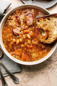 Instant Pot Ham and Bean Soup | So Much Food Instant Pot Ham, Ham And Bean, So Much Food, Homemade Chicken Stock, Ham Soup, Ham And Beans, Instant Pot Soup Recipes, Ham And Bean Soup, Bean Soup Recipes