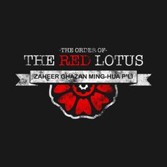 the order of the red lotus logo on a black background with white and red lettering