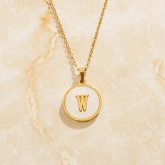 Shell Letter Necklaces 2.0 - Cali Tiger First Name, Letter Necklace, Sentimental Gifts, Family Members, 18k Gold, Shells, Gold Plate, Plating, Necklaces