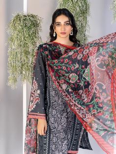 Limelight Black U1843su 3pc Summer Embroidered 2022 Original brand suit fabric and photography lite diffrance in actual print. Suit Fabric, Shalwar Kameez, Clothing Brand, Saree, Clothes For Women, Photography, Fabric, Quick Saves, Black