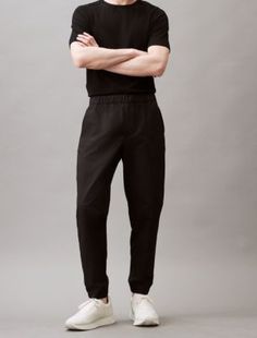 Tech Slim Fit Pull-On Pants Sporty Pants With Elastic Waistband For Elevated Casual, Stretch Pants With Elastic Cuffs For Jogging, Relaxed Fit Athleisure Pants With Pull-on Style, Athleisure Stretch Joggers For Elevated Casual, Stretch Athleisure Joggers For Elevated Casual, Sports Pants With Elastic Cuffs And Tapered Leg, Stretch Jogging Pants With Pull-on Style, Stretch Pull-on Jogging Pants, Athleisure Work Pants With Elastic Side Panels