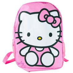 Kawaii Pink Backpack With Cute Design, Pink Kawaii Backpack With Cute Design, Pink Playful Backpack With Cute Design, Playful Pink Backpack With Cute Design, Pink Hello Kitty School Backpack, Pink Hello Kitty Backpack For End Of School Year, End Of School Year Pink Hello Kitty Backpack, Playful Hello Kitty Backpack, Playful Hello Kitty Print Backpack