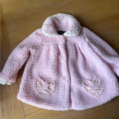 Never Worn. Some Free Home Winter Long Sleeve Outerwear For Playtime, Cute Long Sleeve Outerwear For Playtime, Cute Pink Outerwear With Pockets, Cute Winter Outerwear For Playtime, Pea Coats, Kids Jacket, Chloe, Kids Shop, Jackets & Coats