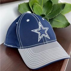 Nfl Dallas Cowboy Hat. Never Worn. Great Christmas Gift! Blue Casual Trucker Hat For Fans, Casual Blue Trucker Hat For Fan Gear, Blue Casual Snapback Hat For Fan Gear, Blue Casual Snapback Hat For Sports Fans, Blue Casual Snapback Hat For Fans, Blue Fitted Cap For Game Day, Blue Snapback Fitted Hat For Game Day, Casual Blue Trucker Hat For Game Day, Blue Snapback Hat For Fan Gear