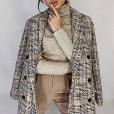 MIRANDA blazer – YUMASKY Academia Chic, Tweed Coats, Tweed Blazer Women, Fall Blazer, Winter Plaid, Tweed Coat, Plaid Blazer