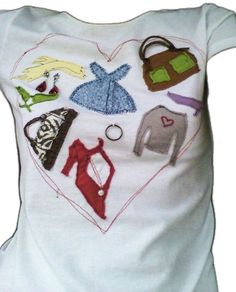 Whimsical Cotton Short Sleeve Tops, Playful Cotton Patchwork Tops, Playful Patchwork Cotton Tops, Patchwork Applique On T Shirt Women, Cheap Pink Patchwork T-shirt, Cheap Cotton Patchwork T-shirt, Cotton T-shirt With Heart Patch Short Sleeve, Pink Patchwork Cotton T-shirt, Artist Tees