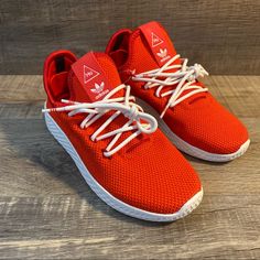 Adidas Pharrell X Tennis Hu Kids ‘Red’ Brand New Shoes In Box. Never Worn. No Rips, Tears, Or Stains. Smoke Free Environment. Ships Carefully Packaged And Boxed Right Away. Let Us Know If You Have Any Questions! Fv0054 If You’re Interested In Multiple Pairs From Our Closet We Offer Bundle Deals So Feel Free To Look Around, Like, And Bundle! Red Breathable Slip-on Running Shoes, Red Breathable Slip-on Sneakers, Breathable Red Slip-on Running Shoes, Red Slip-on Breathable Running Shoes, Red Lace-up Running Shoes With Branded Insole, Red Breathable Sneakers With Round Toe, Red Casual High-top Running Shoes, Casual Red High-top Running Shoes, Red Breathable Lace-up Sneakers