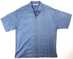 New! Tommy Bahama 100% Silk Button Front Short Sleeve Hawaiian Shirt Large Blue was just added to eBay. Check it out! #eBay #eBaySeller Classic Blue Shirt With Camp Collar, Blue Long Sleeve Casual Camp Shirt, Casual Blue Long Sleeve Camp Shirt, Light Blue Casual Top With Placket, Casual Light Blue Top With Placket, Blue Classic Camp Shirt With Relaxed Fit, Blue Casual Tops For Business Casual, Classic Blue Camp Collar Top, Blue Camp Shirt With Relaxed Fit