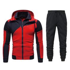 Season:Fall  Winter; Fabric:Cotton Blend; Sleeve Length:Long Sleeve; Gender:Men's; Style:Basic,Casual,Streetwear,Sport; Elasticity:Micro-elastic; Occasion:Sports  Outdoor,Holiday,Daily; Details:2 Piece; Fit Type:Regular Fit; Pattern:Color Block; Design:Soft; Neckline:Hooded; Sports Clothing Sub Category:Tracksuit,Workout Outfits,Gym Shirt,GYM Pants; Listing Date:12/12/2023; Bust:; Hips:; Length [Bottom]:; Length [Top]:; Shoulder Width:; Waist:; Sleeve Length: Track Suit Men, Gym Pants, Casual Sportswear, Sweatpants Set, Winter Hoodies, Hooded Cardigan, Gym Shirts, Winter Casual, Mens Sweatpants