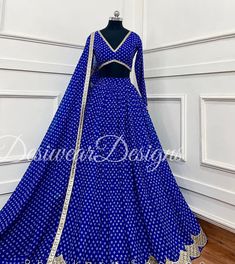 Made to Order/Measurement/Custom Order Lehenga - Color : royal blue - Fabric : Georgette  - Fully flared paneled lehenga - Drawstring closure with Tassels - - It can be customize in any design or size  PLEASE NOTE: BUYERS ARE RESPONSIBLE FOR ANY CUSTOMS AND IMPORT TAXES THAT MAY APPLY. This is a made to order product. If you opt for 'Made To Measurement Option', we will provide a measurement template and you can share the measurements likewise. If you want to opt for 'Standard Size', Please refer to the size chart provided in the listing. Shipping: Standard Shipping is done by DHL ecommerce and it mostly takes 2 to 3 weeks to deliver after dispatch. Express Shipping is done by DHL express and it mostly delivers within a week after dispatch. Fabric Care : Dry Clean Only PLEASE NOT THE FRING Bollywood Style Fitted Choli For Eid, Semi-stitched Royal Blue Bollywood Anarkali Set, Fitted Bollywood Choli For Eid, Party Choli With Resham Embroidery In Royal Blue, Royal Blue Fitted Choli For Party, Royal Blue Fitted Party Choli, Fitted Bollywood Choli With Dupatta, Royal Blue Choli With Resham Embroidery For Reception, Party Choli With Resham Embroidery In Blue