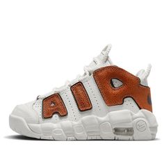 (PS) Nike Air More Uptempo 'Basketball Leather' DZ5322-001 Nike Air More Uptempo, Nike Air More, 95 Nike, 3 Kids, Nike Air Max 90, Kids Nike, Stylish Sneakers, Dark Black